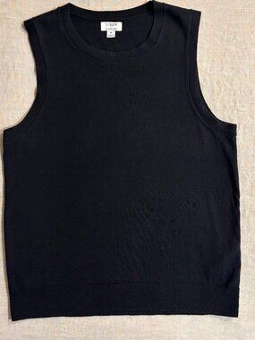 J Crew Factory Cotton black Classic Shell M